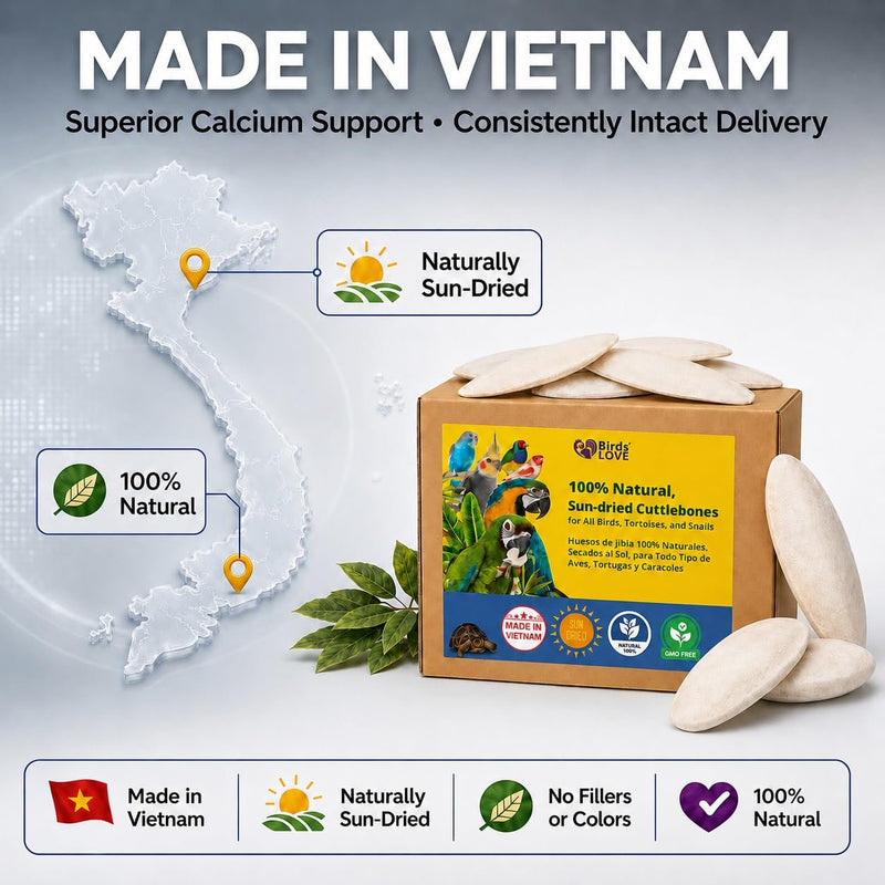Farm to Feathers™ Bird Millet & Cuttlebone Bundle – USA Grown Millet Sprays for Parakeets, Budgies, Cockatiels, Finches & Canaries – 1 lb Tips & Tails Millet + 4” Cuttlebone (4 Pack)