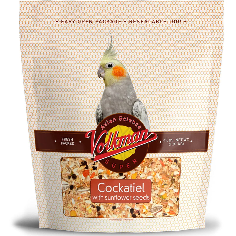 Volkman Seed Avian Science Super Cockatiel with Sunflower Bird Food 4lb