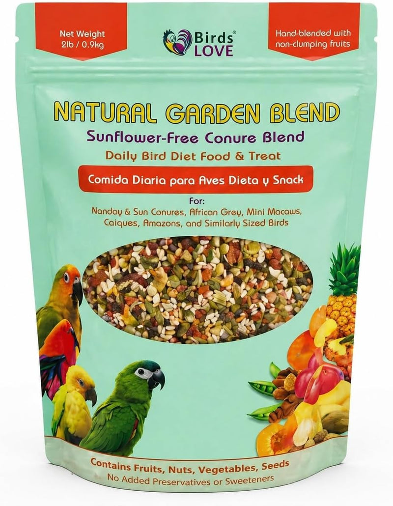 Birds LOVE Natural Garden Blend Sunflower Free Conure 2lbs