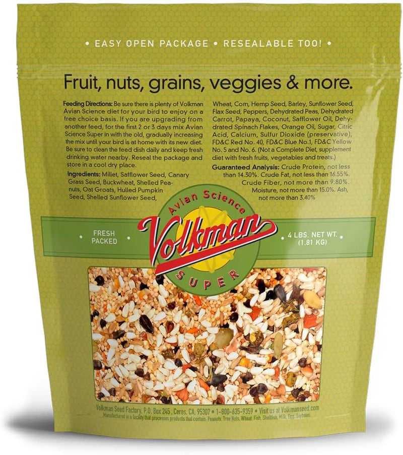 Volkman Avian Science Lovebird & Conure Bird Food 8lb