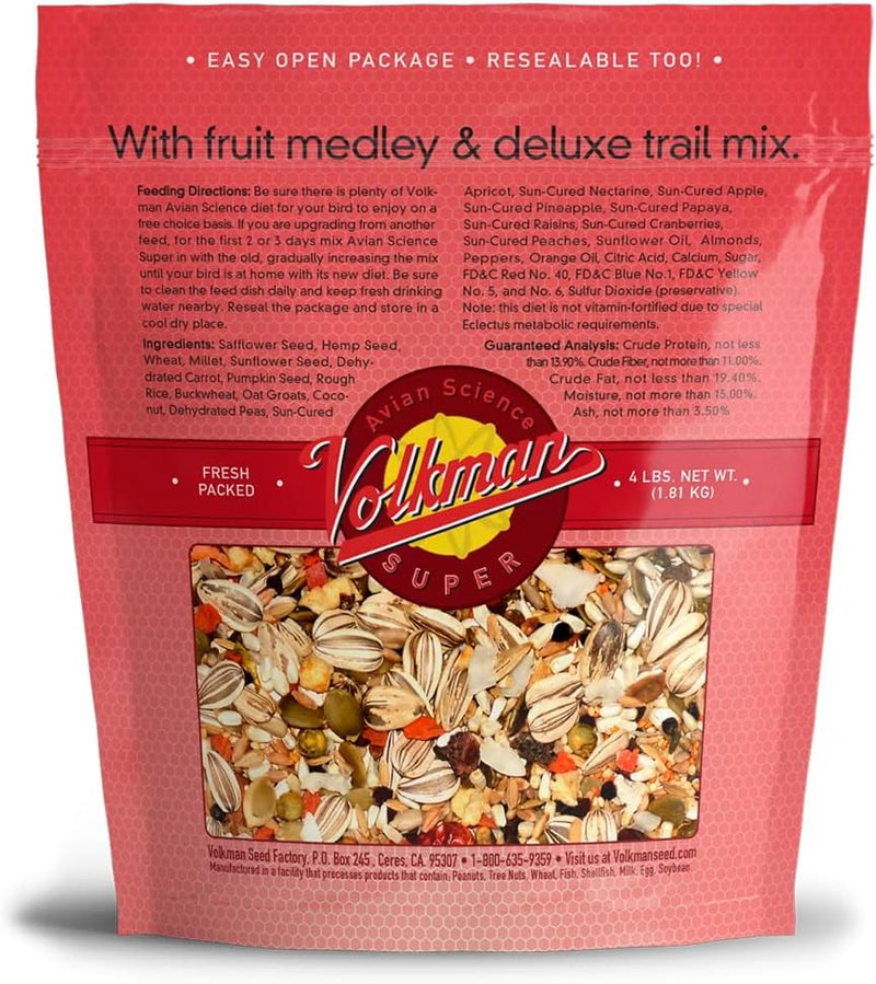 Volkman Avian Science Eclectus Bird Food 4lb