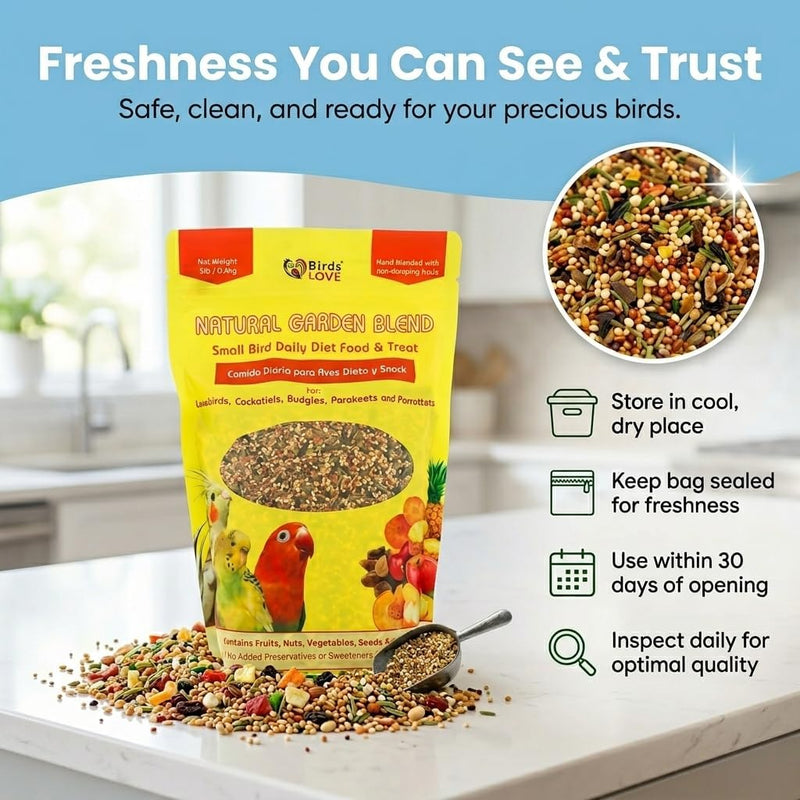 Birds LOVE Natural Garden Blend for Small Birds 2lbs