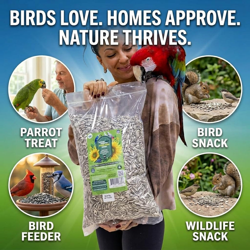 Nemeth Farms Striped Sunflower Seeds for Birds - 5 lb Bag