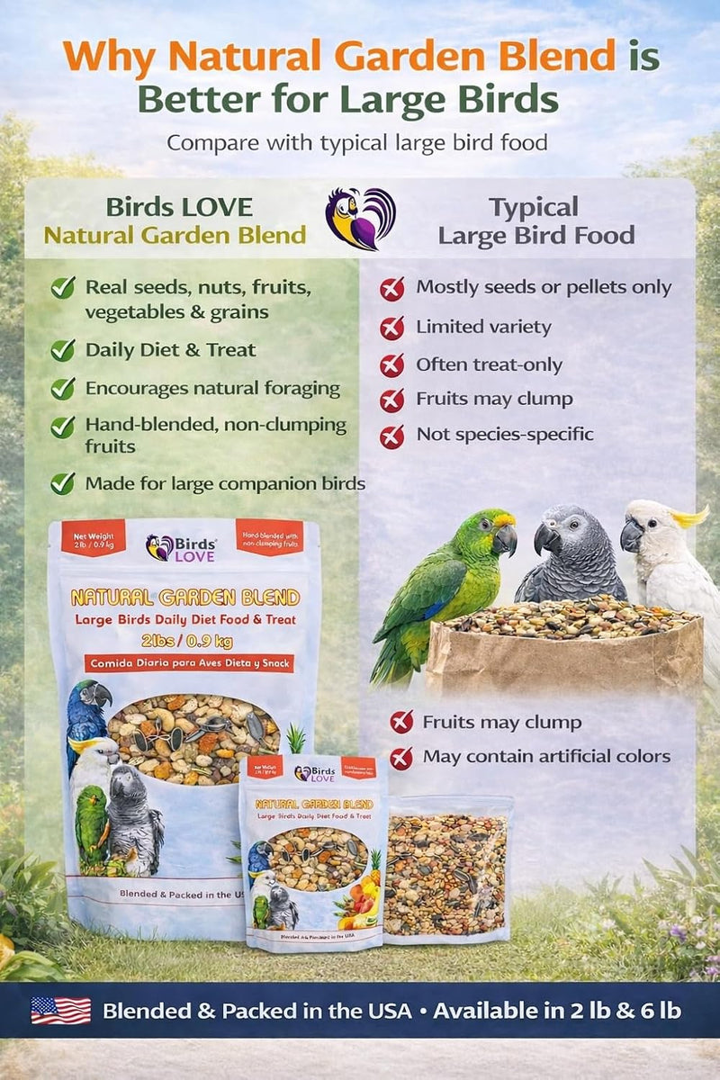 Birds LOVE Natural Garden Blend for Large Birds 2lbs