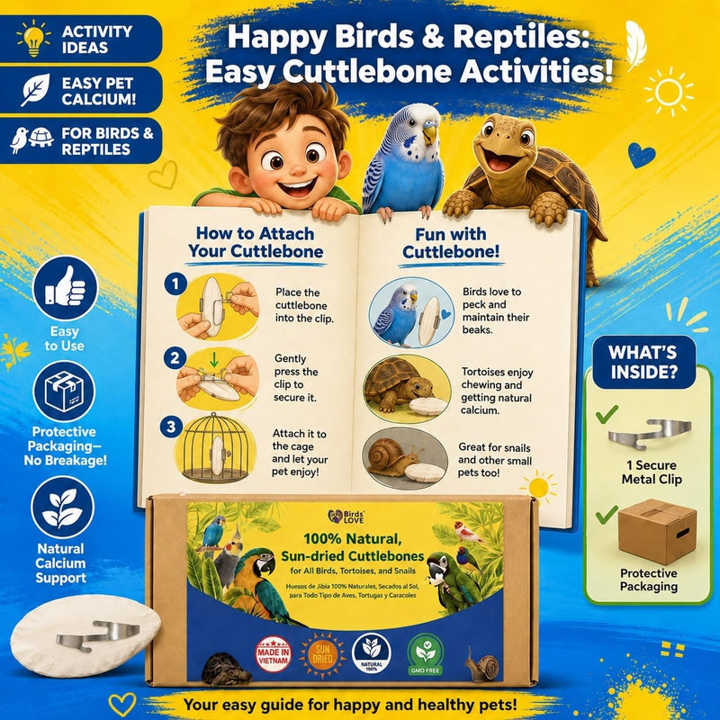 Birds LOVE Natural Cuttlebone - 2 Pack, 5.5-6"