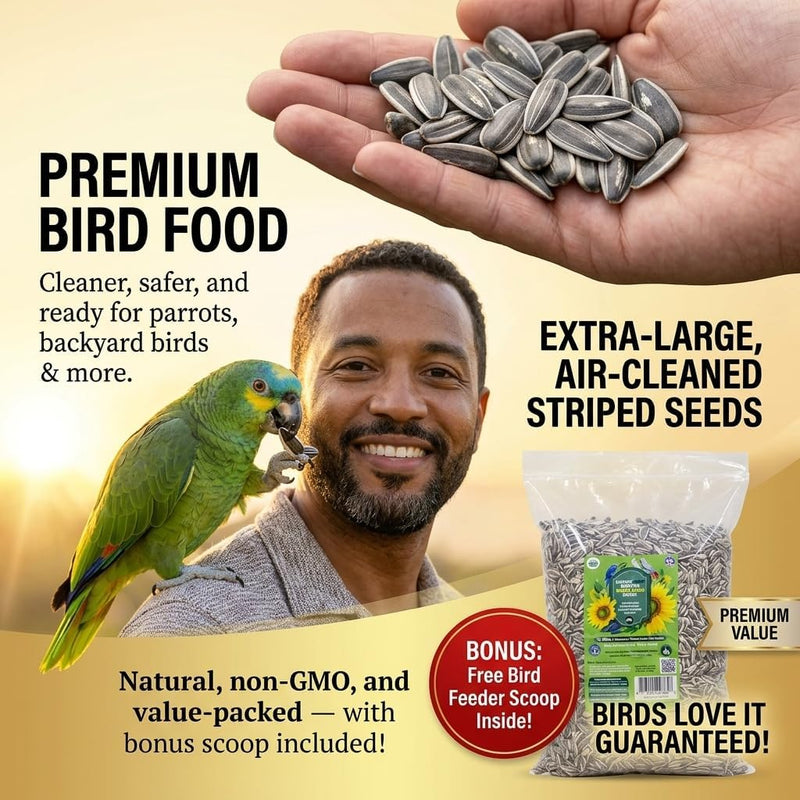 Nemeth Farms Striped Sunflower Seeds for Birds - 5 lb Bag