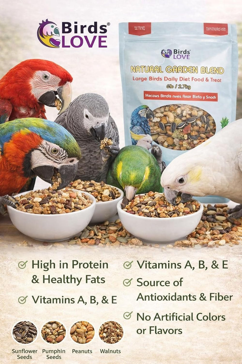 Birds LOVE Natural Garden Blend for Large Birds 6lbs